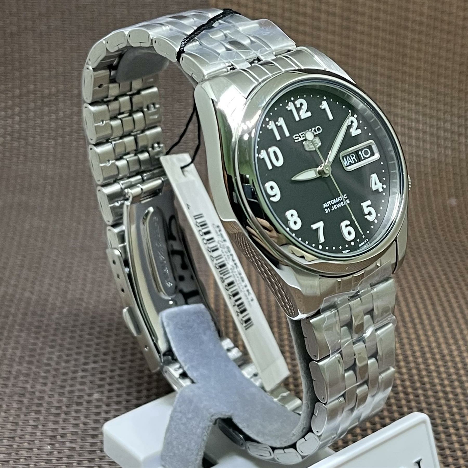 Seiko 5 SNK381K1 Automatic Black Analog Numeral Stainless Steel Men’s Watch