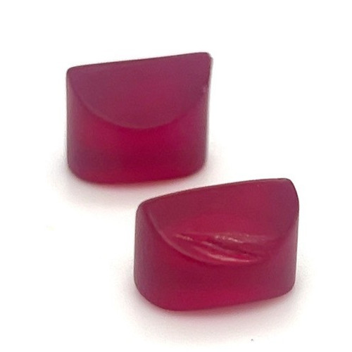 Red Flame Fusion Lab Created Lapidary Rubies 25cts