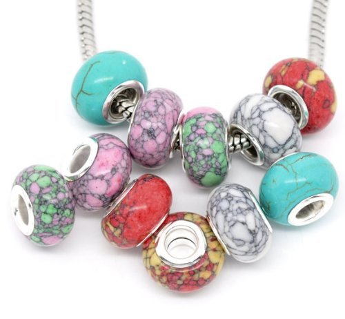 Ten (10) Assorted Colors Glass Lampwork Murano Glass Beads and Many Others