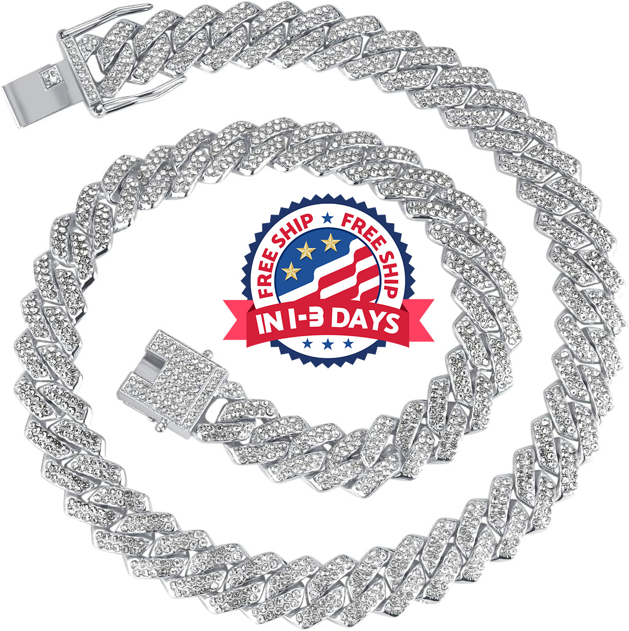 Cadenas de Titanium en Plata 925 Para Hombre Mujer Unisex Cadena Cubana Joyería