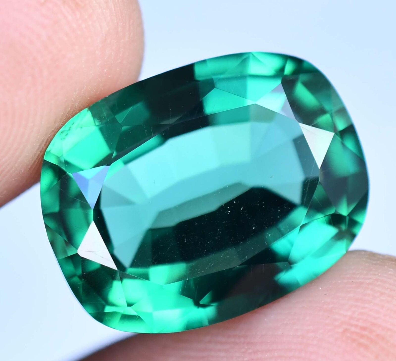 Natural Green Emerald 14.90 Ct Cushion Cut AGL Certified Stunning Loose Gemstone