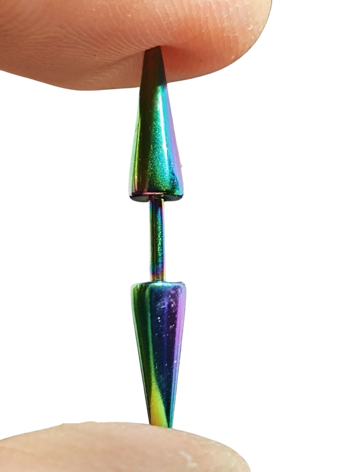 Spike Stud Barbell 18 Gauge (1mm) Rainbow Septum Piercing Earring Body Jewellery