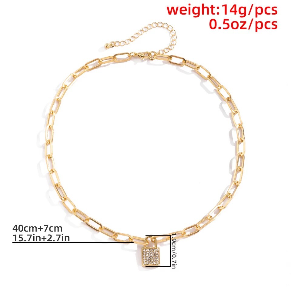Cadenas de Oro ® Cubana 14K Joyeria Italiana Moda Collar Gargantilla para Mujer