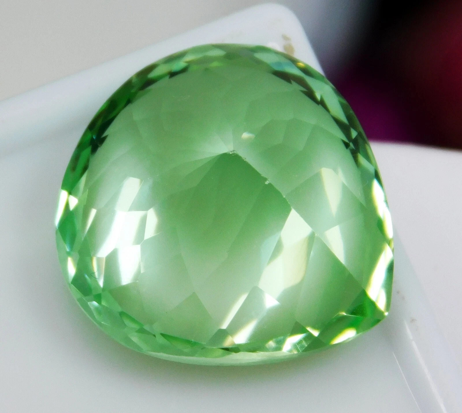 Natural Green Demantoid Garnet 27.50 Ct+ Pear Shape Unheated Certified Gemstone