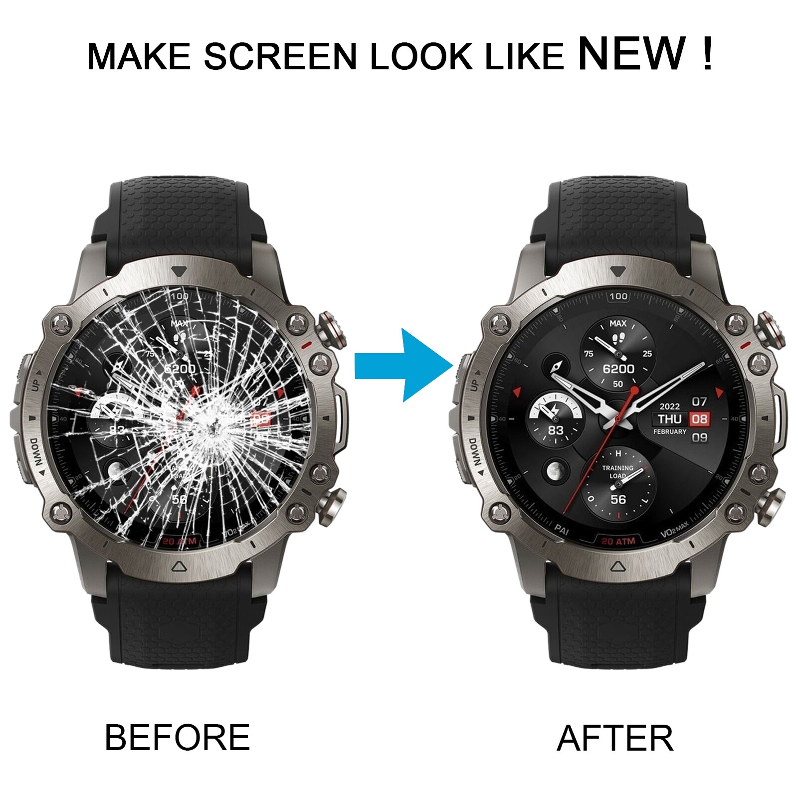 OLED LCD Screen For Amazfit Falcon Watch Display Touch Screen Replacement (Red)