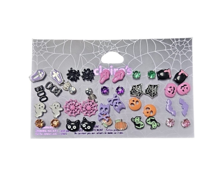 Claire’s Halloween Earring Set – 20 Pairs Studs – Assorted NWT