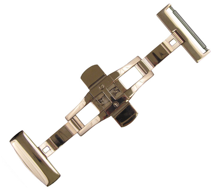 22mm Panatime Rose Gold Tone Finish Easy Open Push Button Deployant Clasp