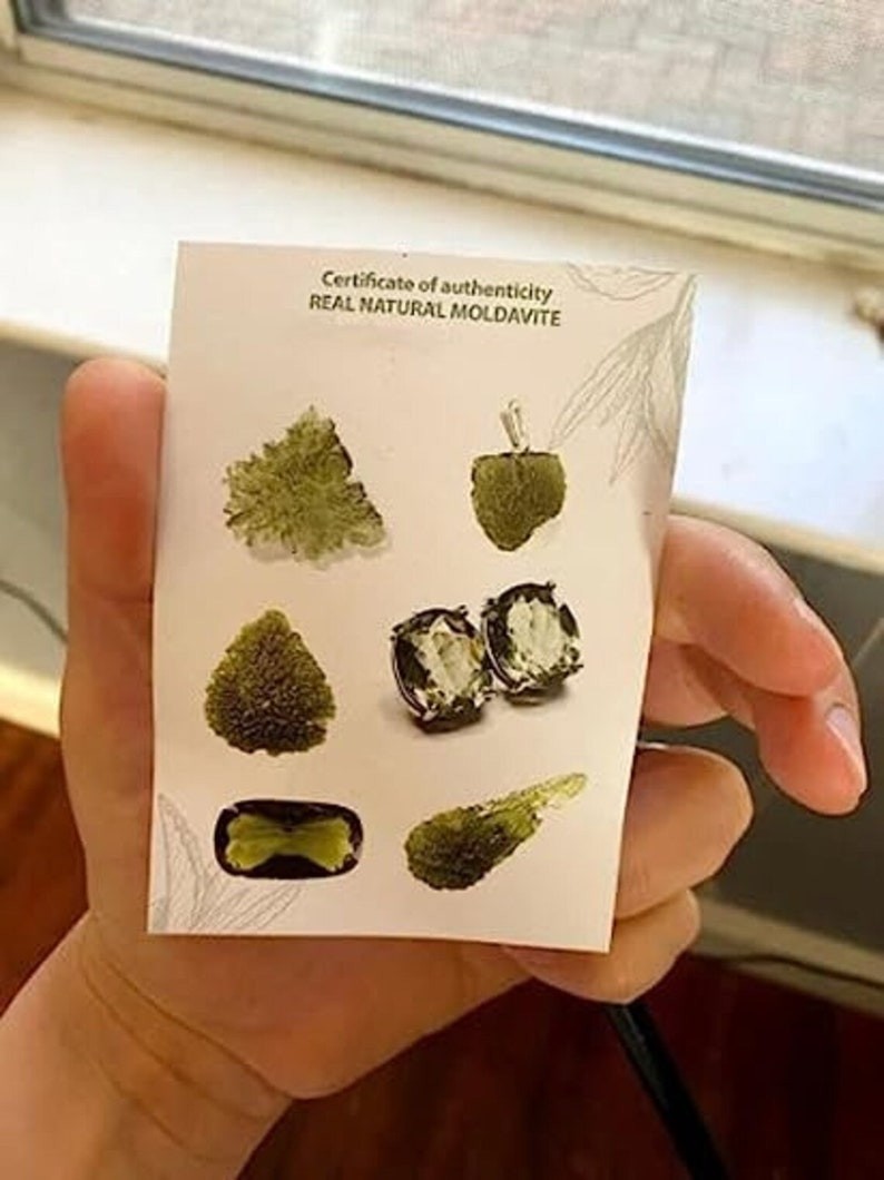 925 Sterling Silver Curved Earring Handmade Designer Jewellery Moldavite gems