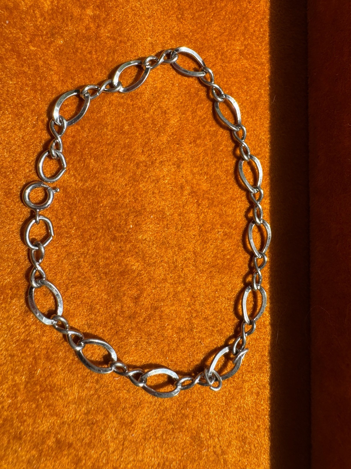U-Bolt Link 925 sterling silver charm bracelet 7.2 in 3.75 grams