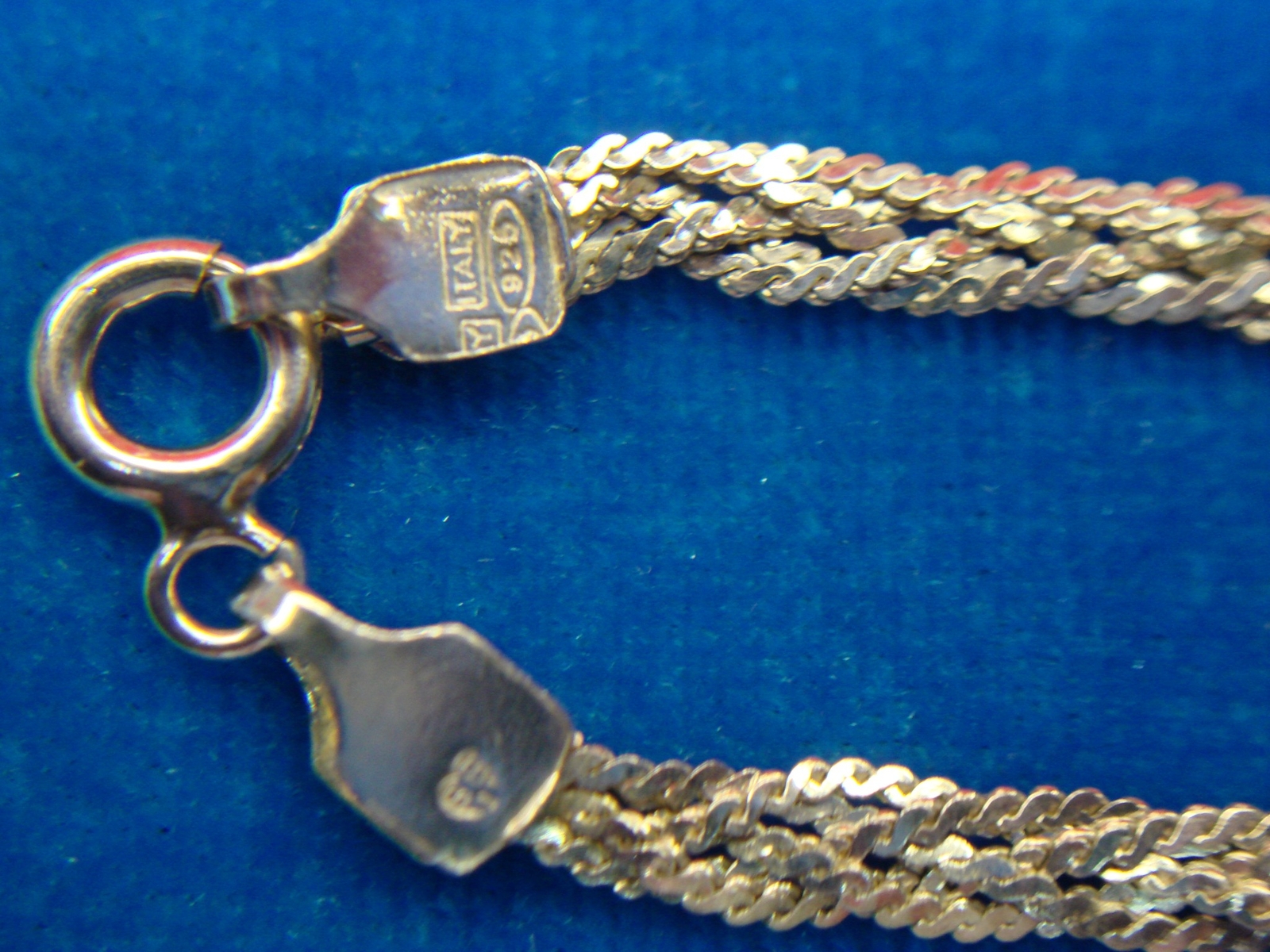 4 PRETTY STERLING SILVER BRACELETS – ALL DIFF. – NICE TOO