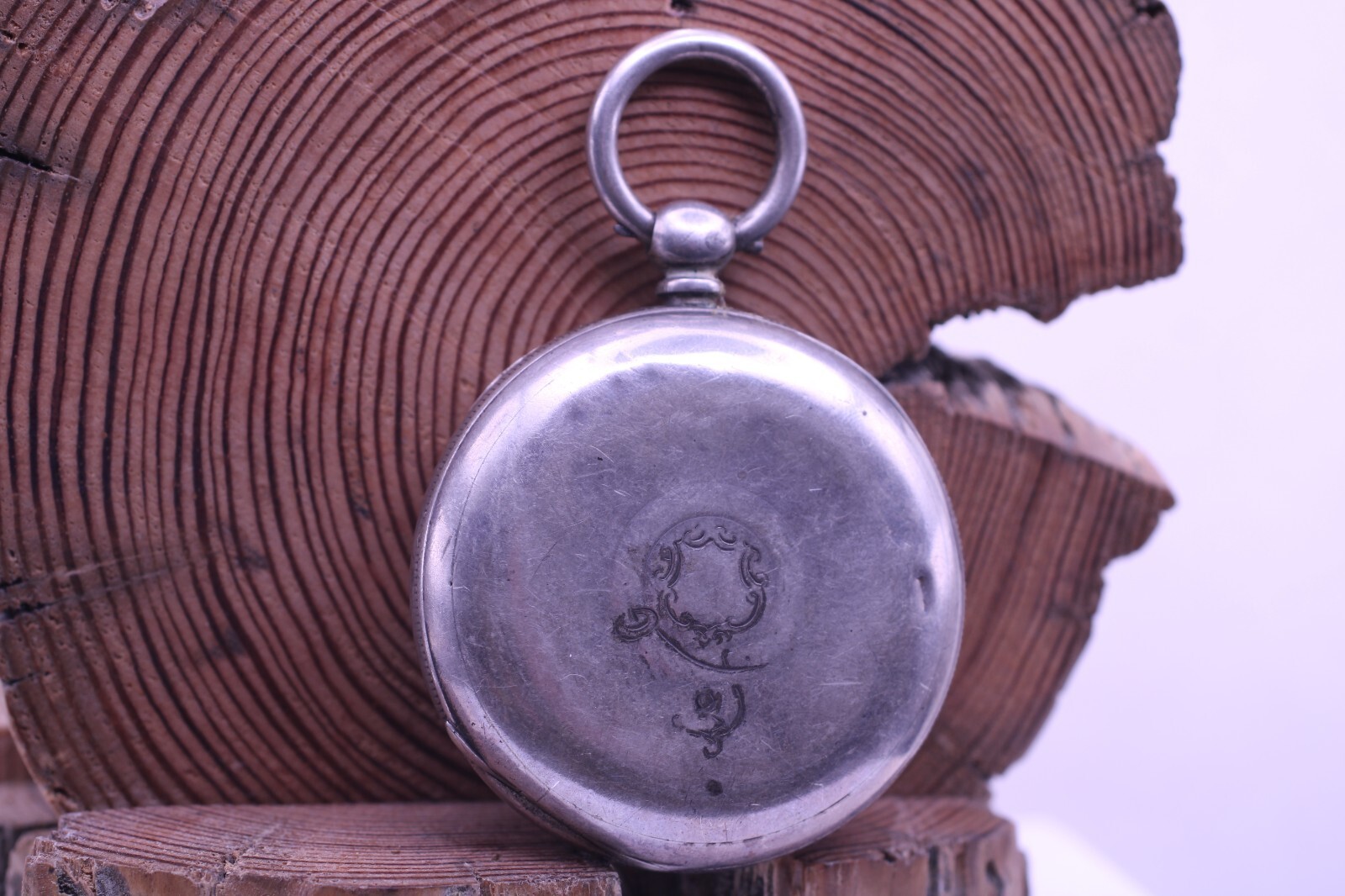 C.E. HALLETT HASTINGS MEN’S KEYWIND SILVER SWISS POCKET WATCH 48.5mm ⌀ (KA)