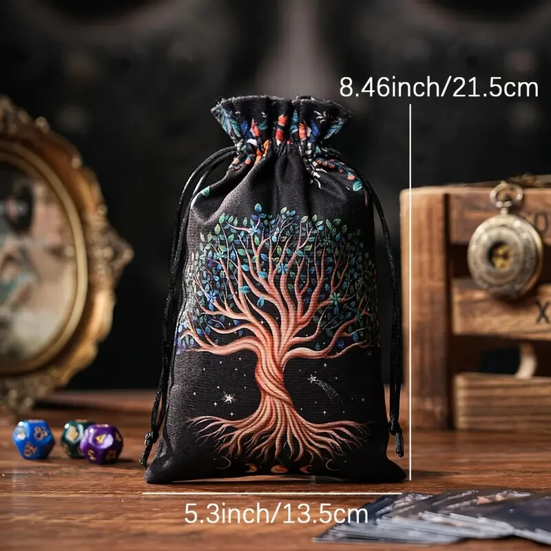 2 PC Random polyester Soft Velvet Jewelry Pouch and 1 Random Free Tarot Deck