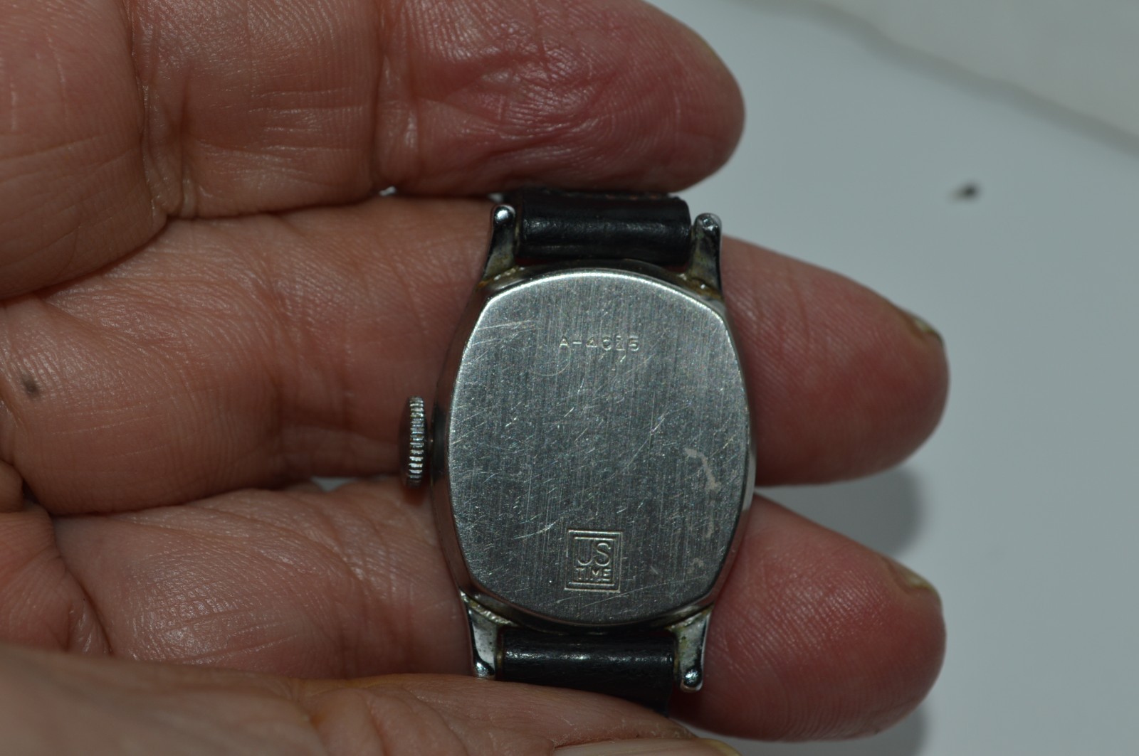 Ingersoll US Time A-4015 Mickey Mouse Watch Wind Up 23mm 1940s Sold As Is Parts