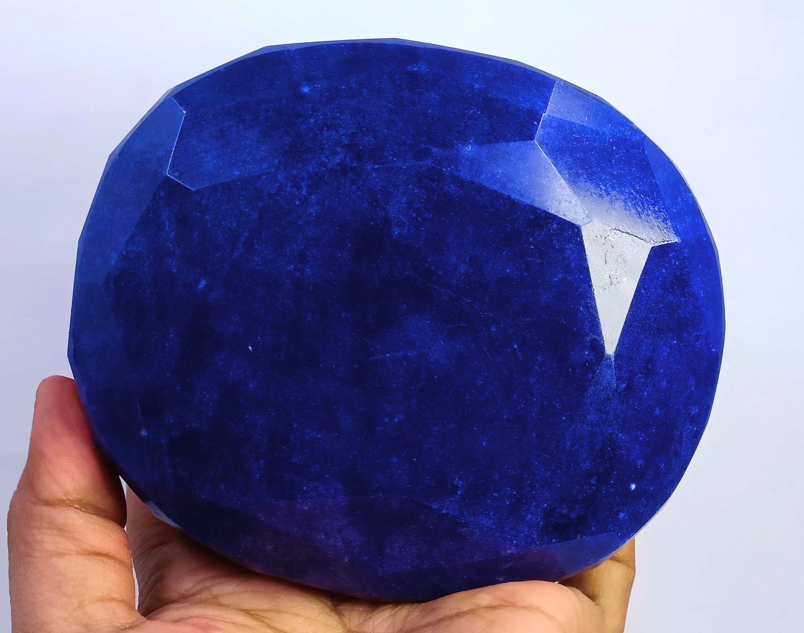Brilliant Quality 4143 Ct Natural Blue Sapphire Oval Shape IGL Gemstone 6MHO