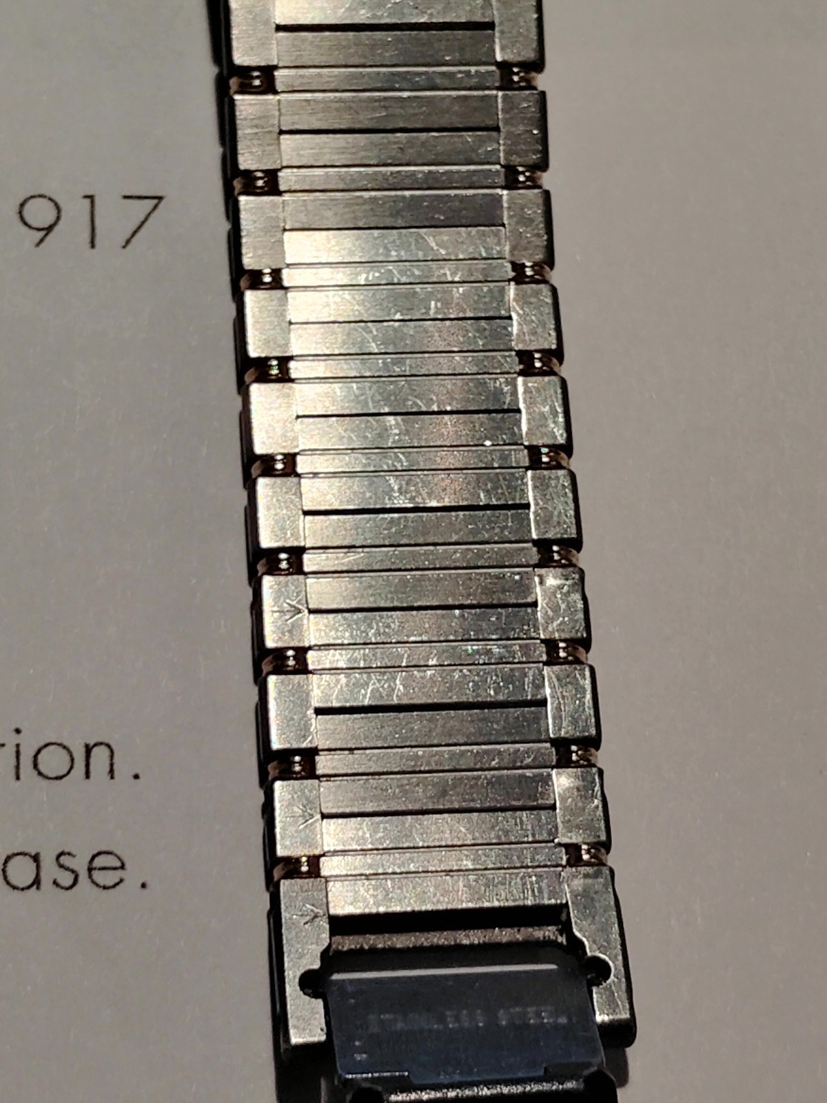 Movado The Museum Unisex Watch Black & 18 K Gold Links 1980’s Stunning