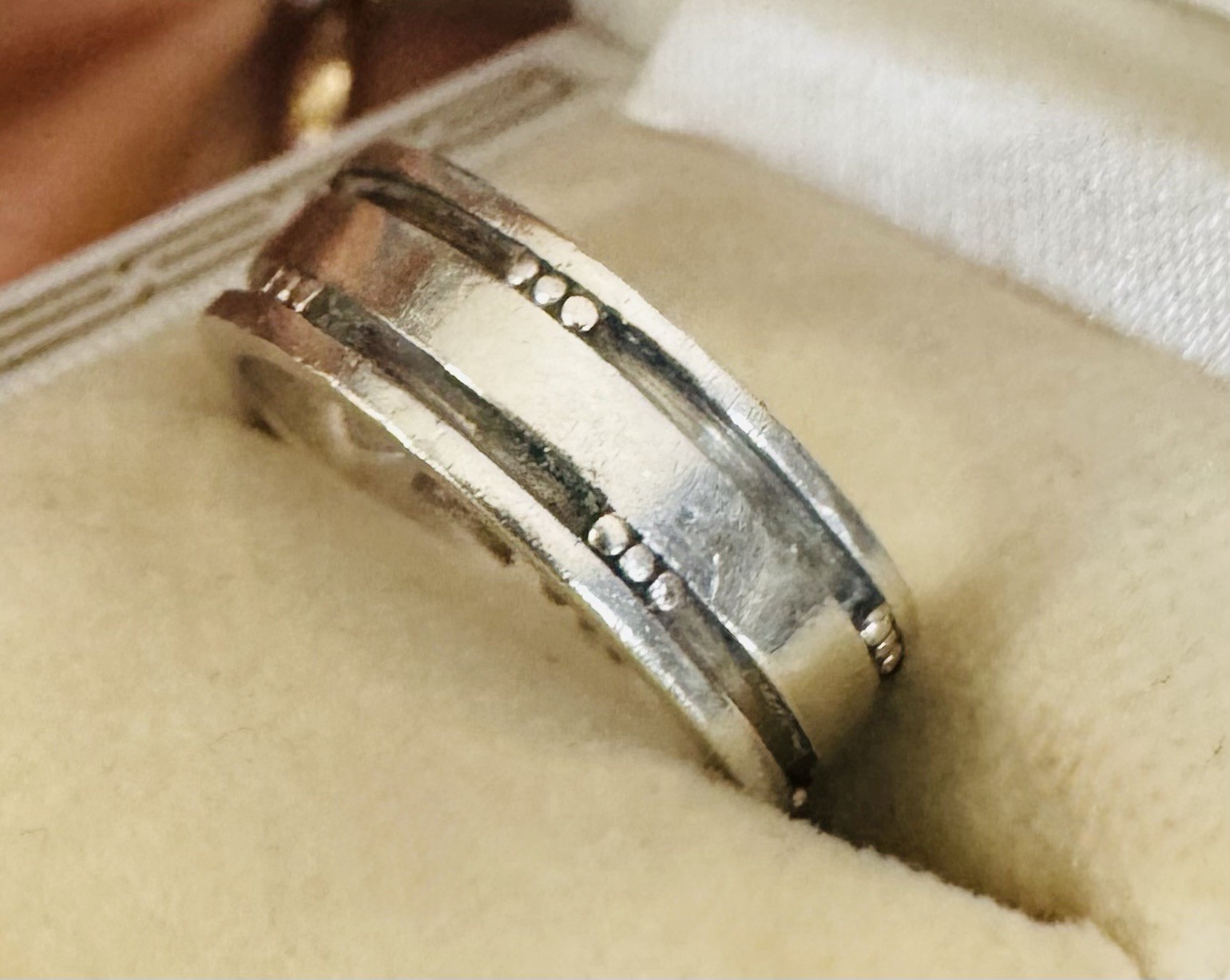 Georg Jensen Sterling Silver Groove Ring #60D Henry Pilstrup Size 5.75 Denmark