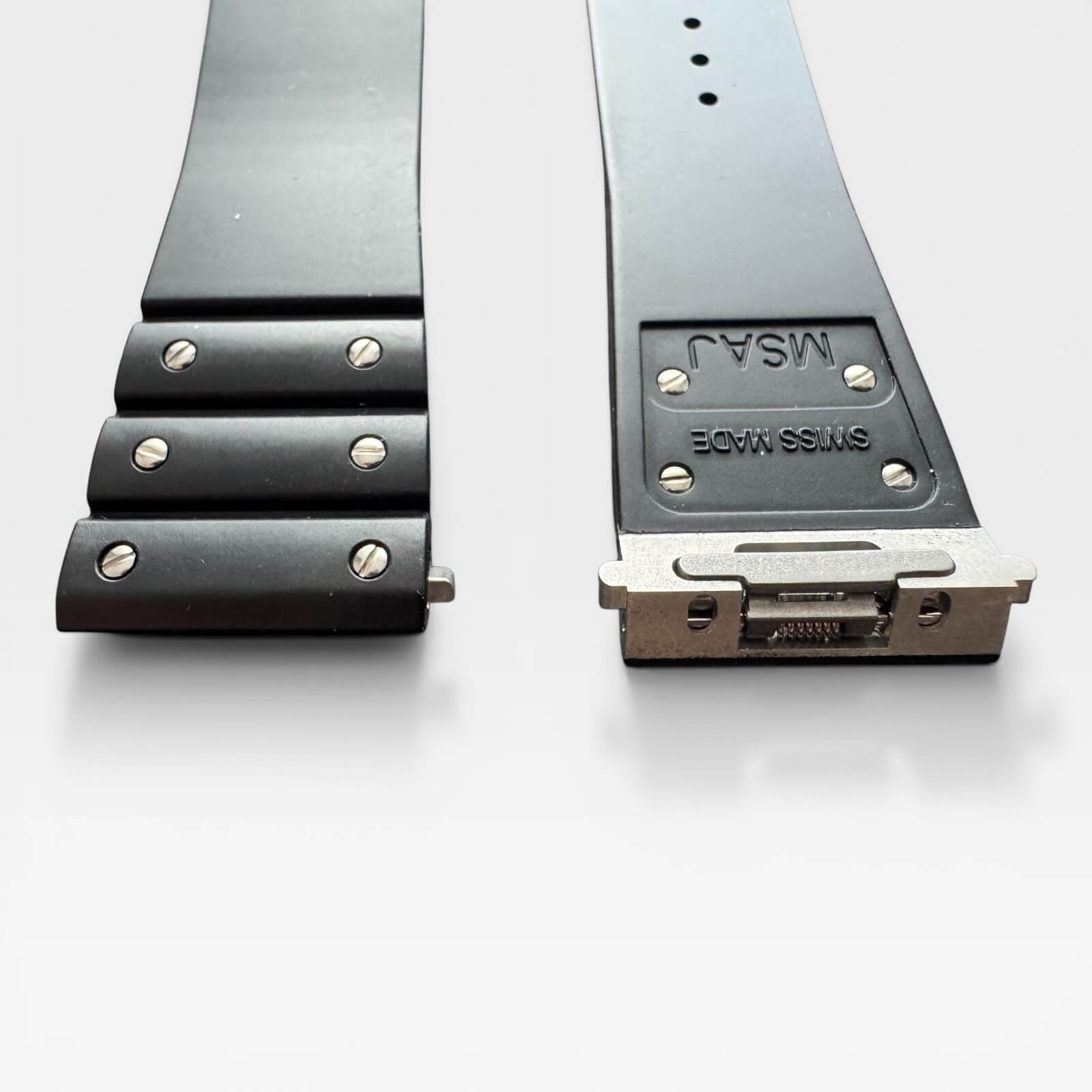 FKM Rubber Watch Strap Fits Cartier Santos Large Carbon 21mm Easy Change Band