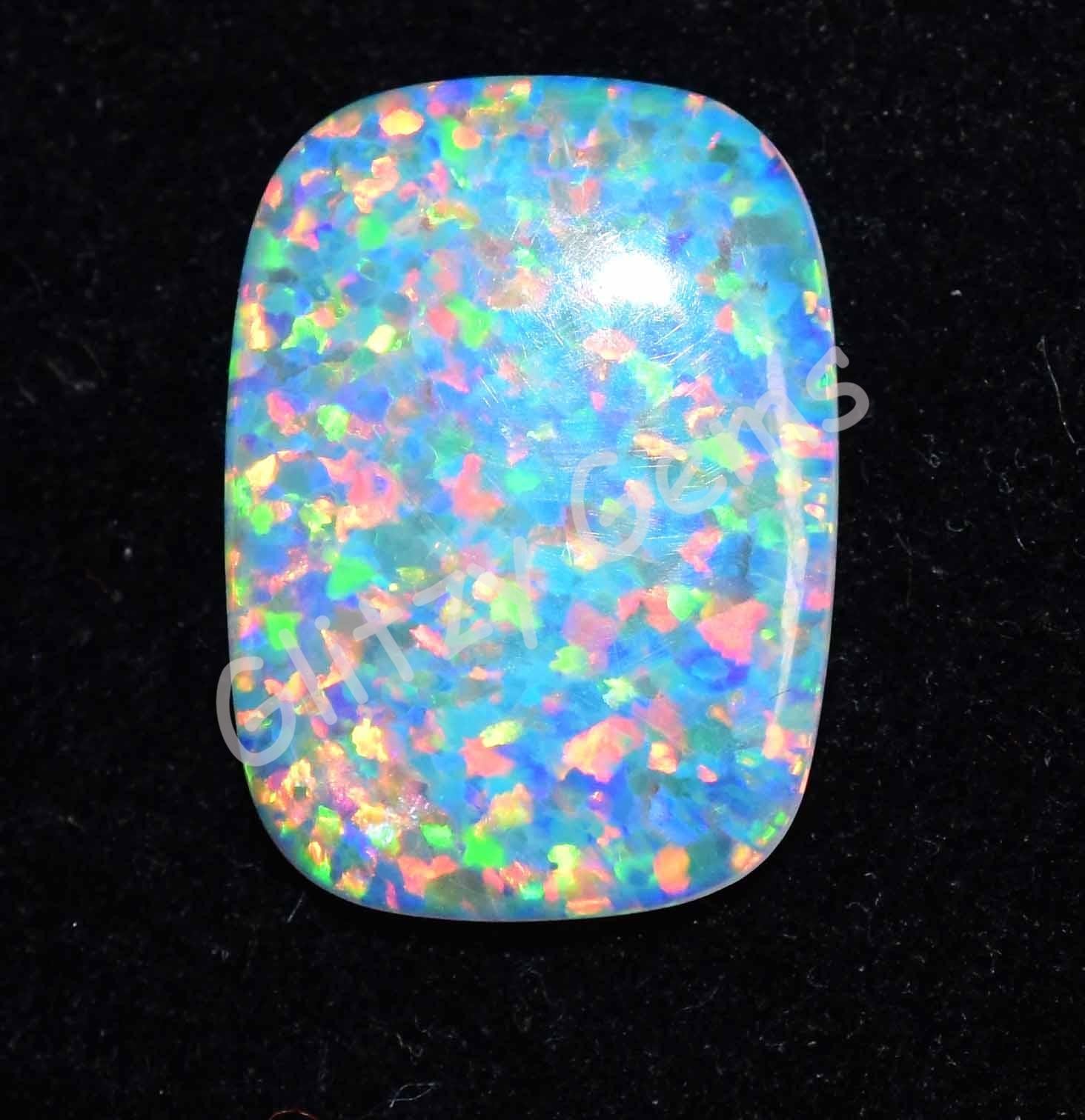 Natural Milky White Play Of Color Fire Opal 4.50 Ct Cabo Certified Gemstone