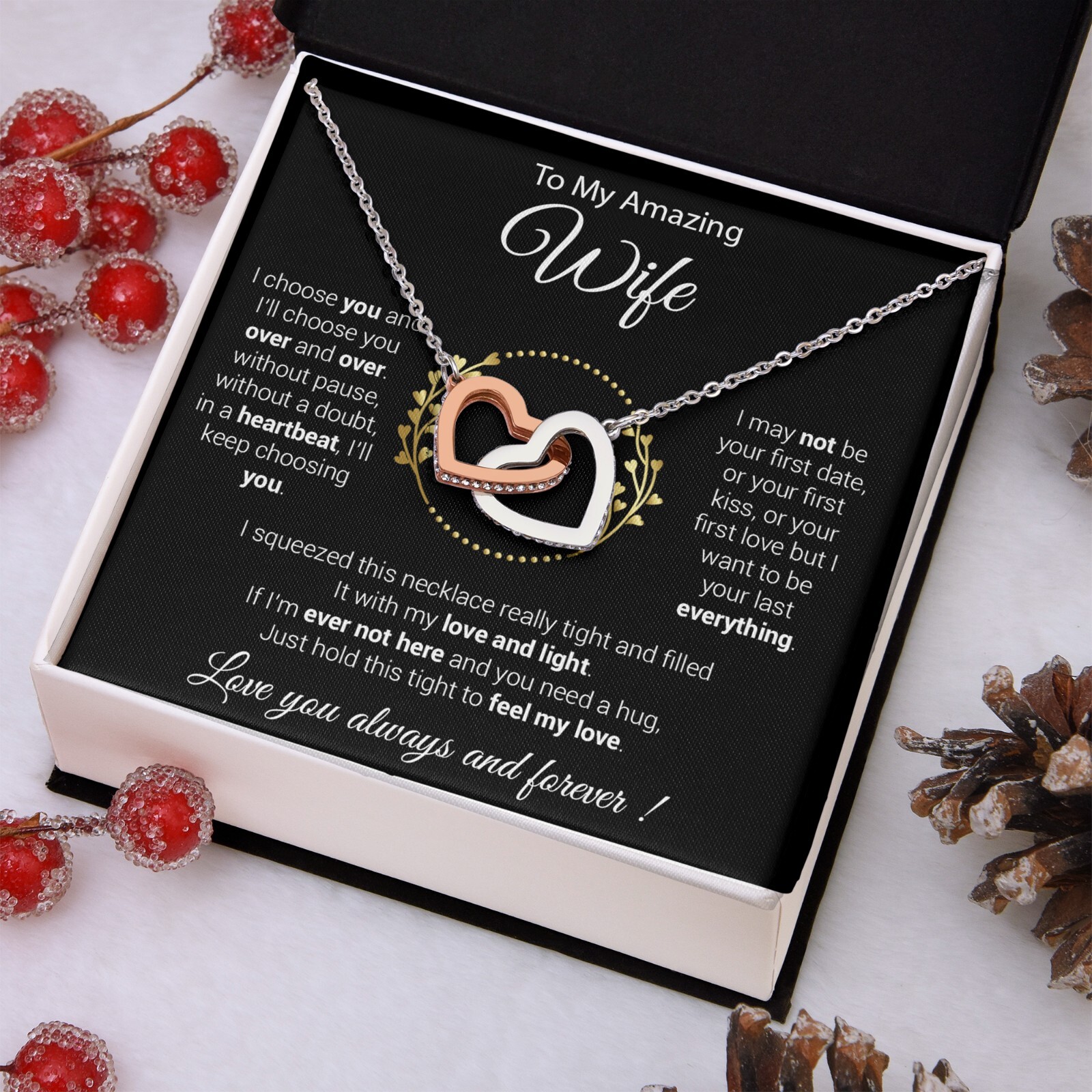 To My Wife Necklace, Mother’s Day Gift from Husband, Wife Birthday Gift