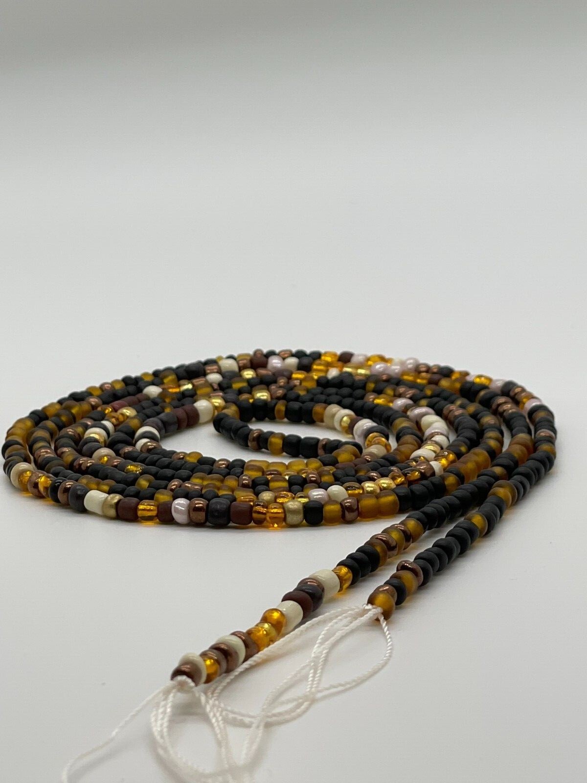 Tie-On 3PK Color Czech and Glass Waist Beads with Accent Beads 60 Inch Strands