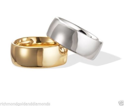 2MM 3MM 4MM 5MM 6MM 14K WHITE YELLOW GOLD PLAIN FIT WEDDING RING BAND MENS WOMEN