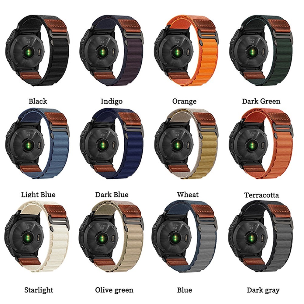 QuickFit 22mm 26mm Nylon Band Strap For Garmin Fenix 8 E 7 7X 6X Pro 5X/Epix Pro