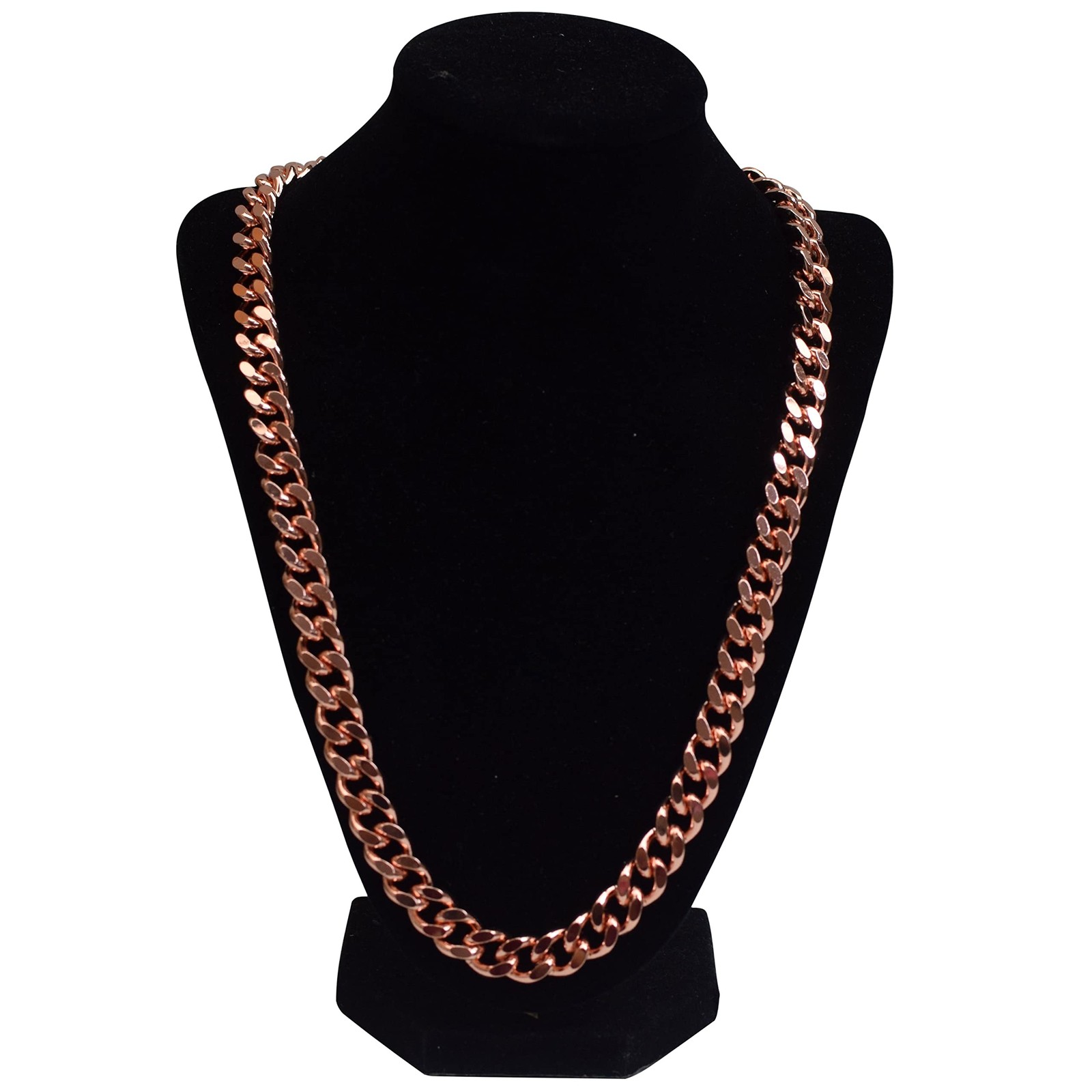 Ikkao 1 Pure Copper Cuban Link Necklace Heavy Solid Variable,