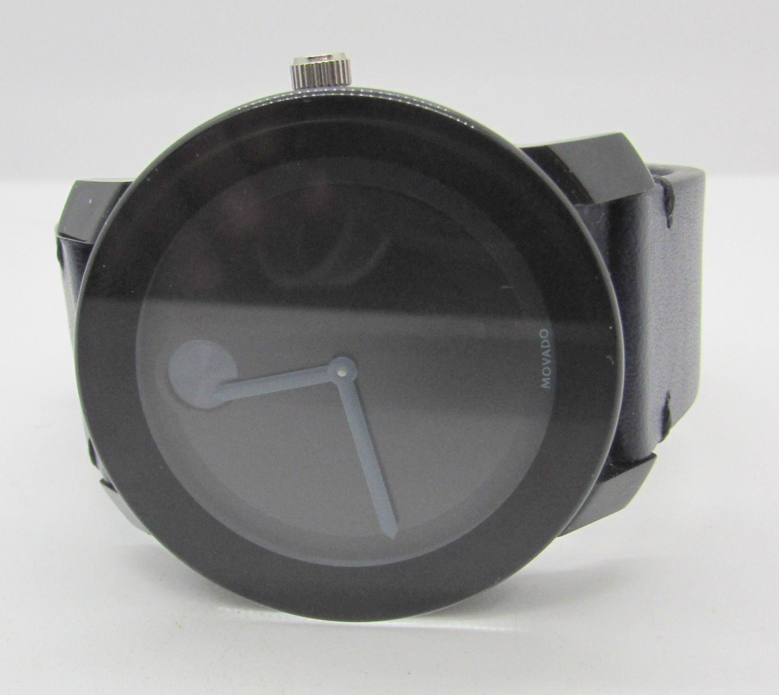MOVADO BOLD MB.01.1.29.6003 BLACK & NAVY LEATHER QUARTZ 42MM WRIST WATCH