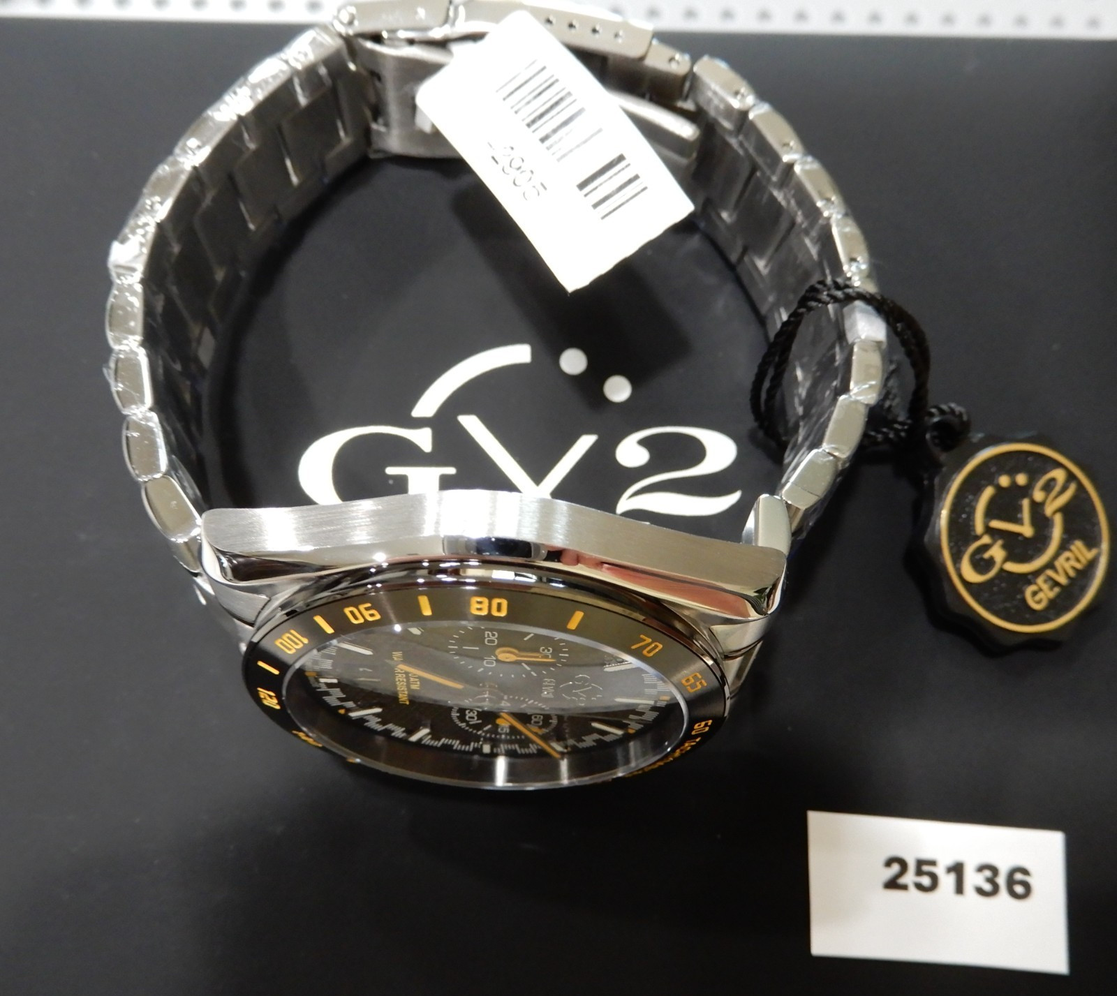 New In Box! WILL NOT LAST! GV2 Men’s FRECCIA CHRONOGRAPH-Swiss Quartz-Black Dial