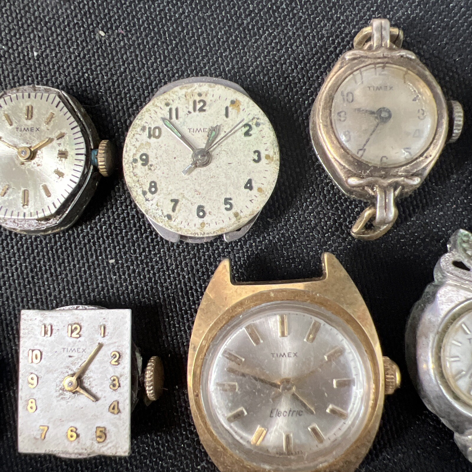 16 Lot Vintage Antique Ladies Watches TIMEX Military UFO Art Deco 60’s (parts)