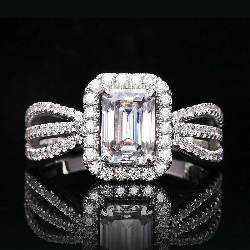 2.65 CT CZ Classic Ring Silver Plated Sweet Halo Proposal Ring Thanksgiving Ring