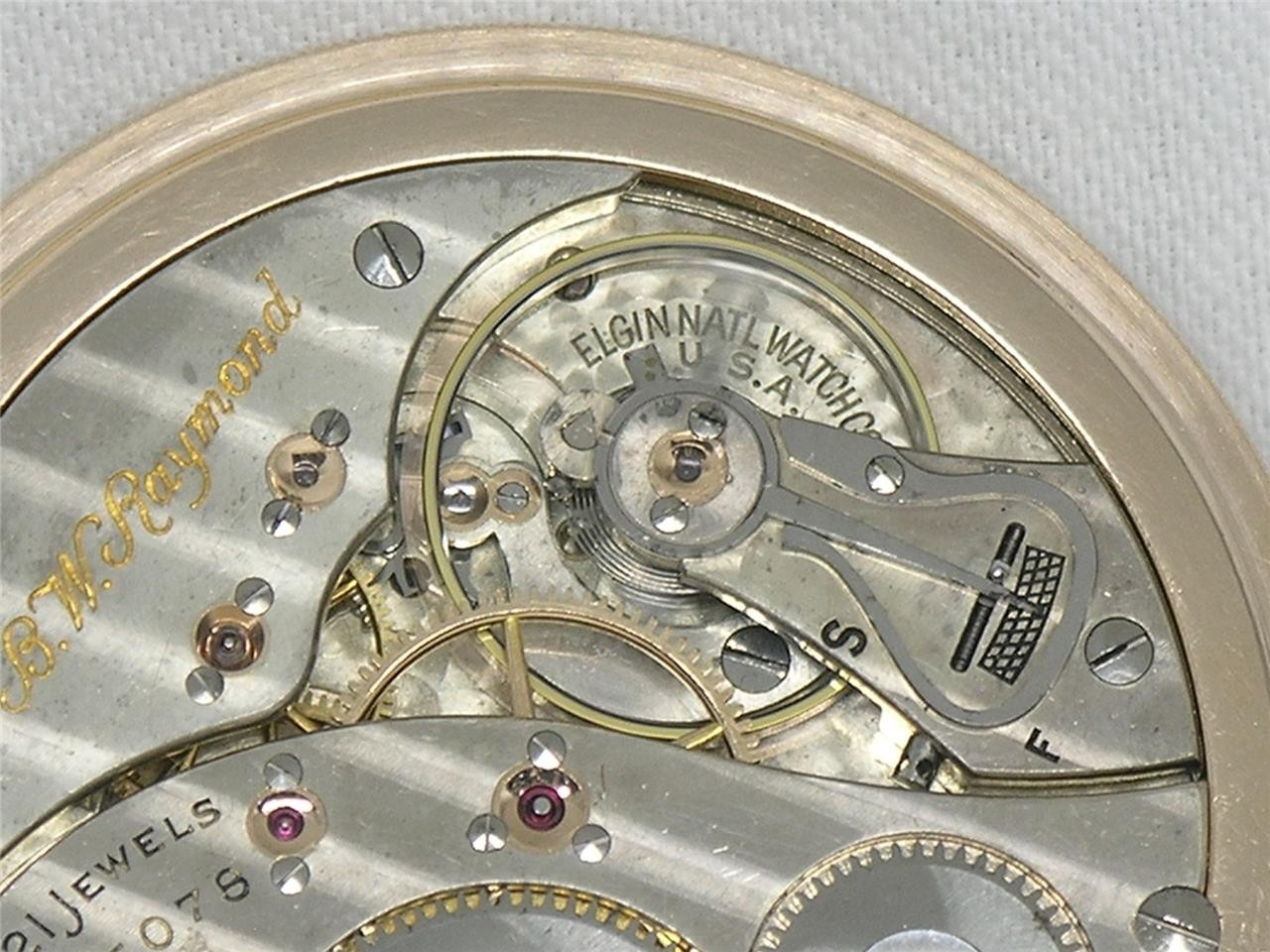 ELGIN 16S 21 JEWEL BW RAYMOND 10K GF SIGNED GRADE 478 RAILROAD WATCH, RUNNING!