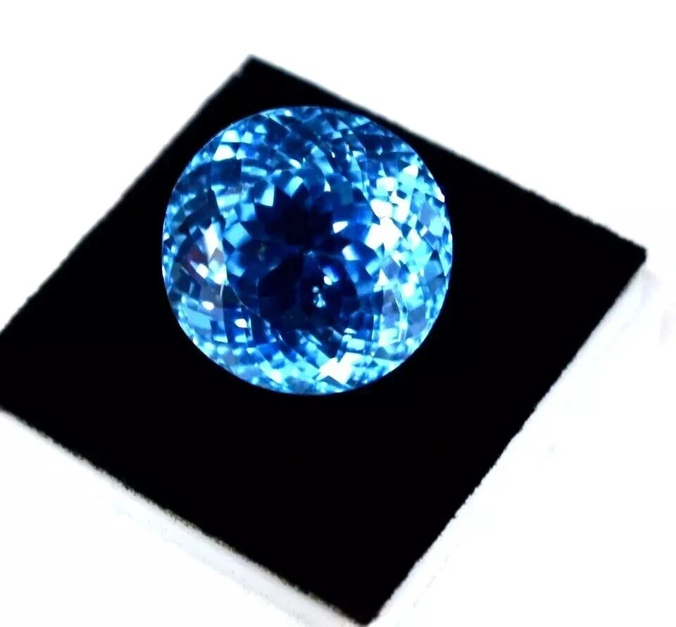 AAA+ Natural Santa Maria Aquamarine 9.55 Ct Round Cut Gemstone Certified
