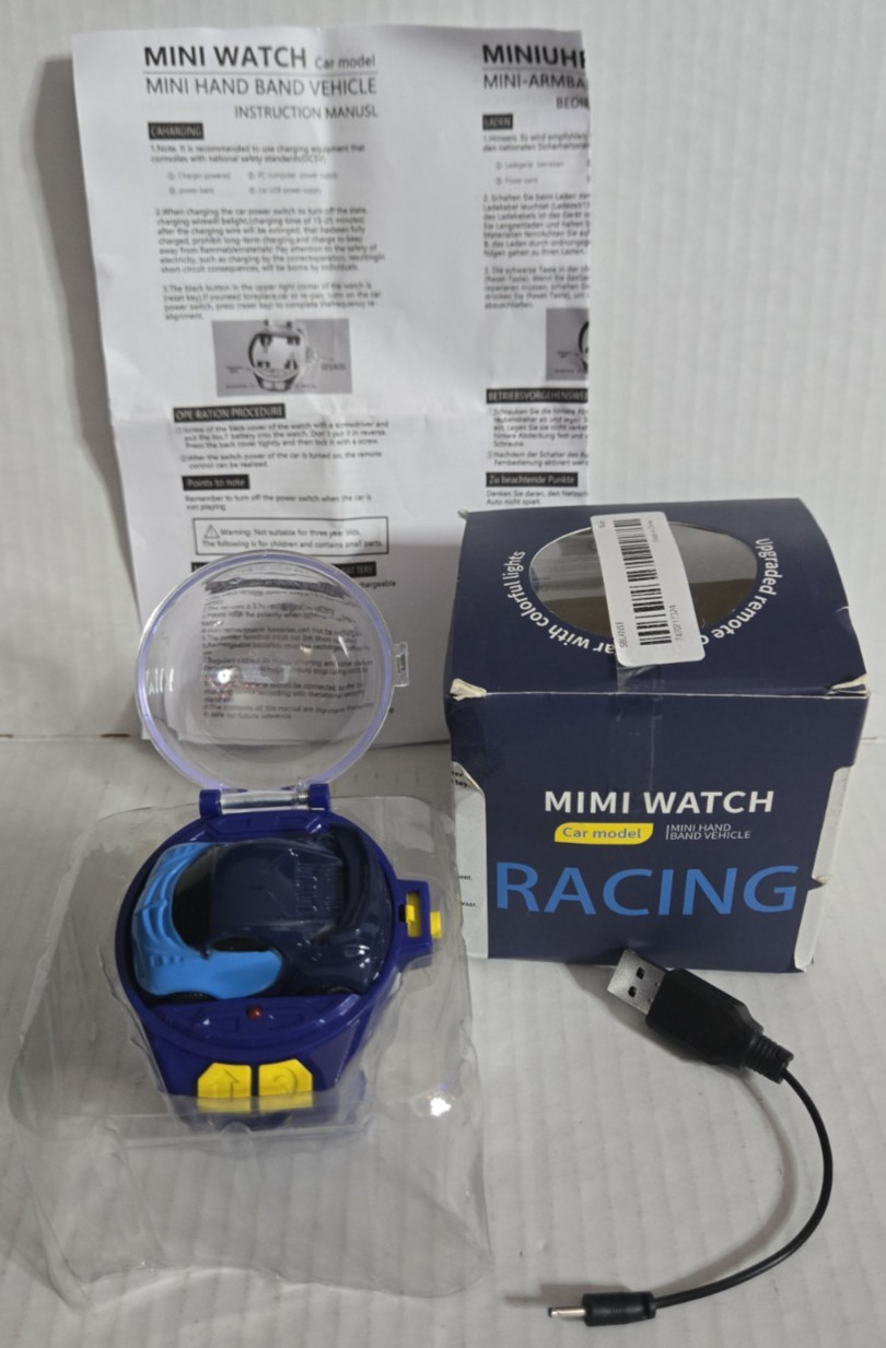 MIMI Watch Remote Control Car Toy for Kids, Mini 2.4 Ghz Racing Game in Box