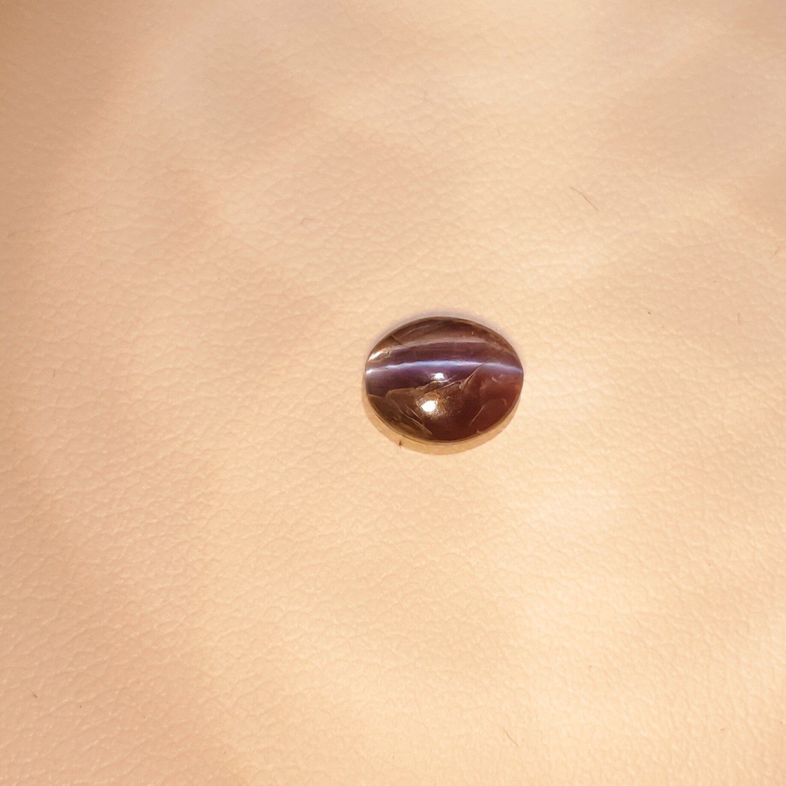 1.54 Ct Natural Alexandrite Cats Eye Loose Gemstone 7.6×6.2×3 mm Cab Oval Green