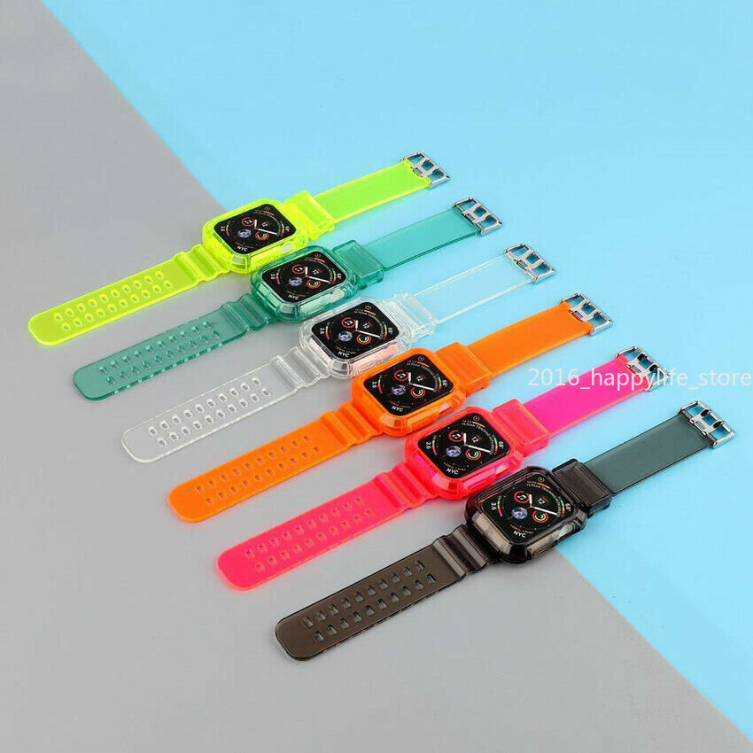 Silicone TPU Sport Watch Band Strap For Apple Watch Series11 10 9 8 7 6 5 4 SE 3