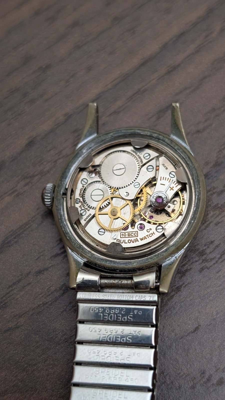 30mm 1950s Bulova 15 Jewels Field Manual Watch Red Hand. READ. Works. AS IS.