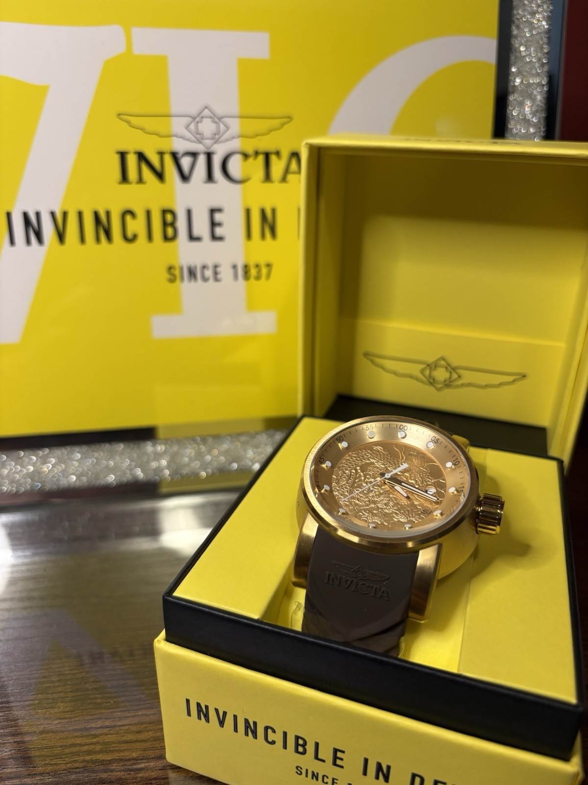 🐉Invicta S1 Rally Yakuza Automatic Men’s Watch – 48mm, Brown, Beige (12790)