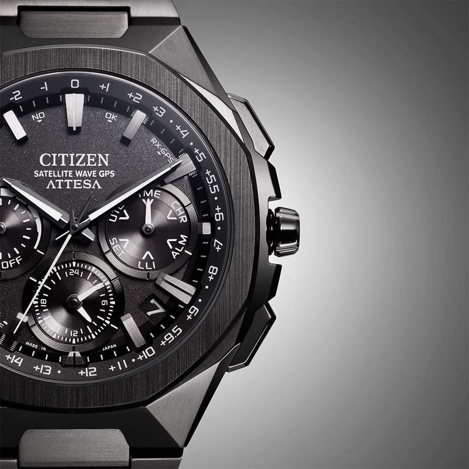 CITIZEN Attesa CC4105-69E Black Titanium Satellite Wave GPS Eco-Drive Watch 44mm