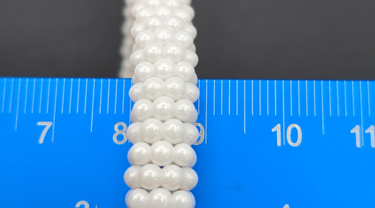 LAGOS Caviar White Ceramic Sterling Silver 18K Bracelet Average Size