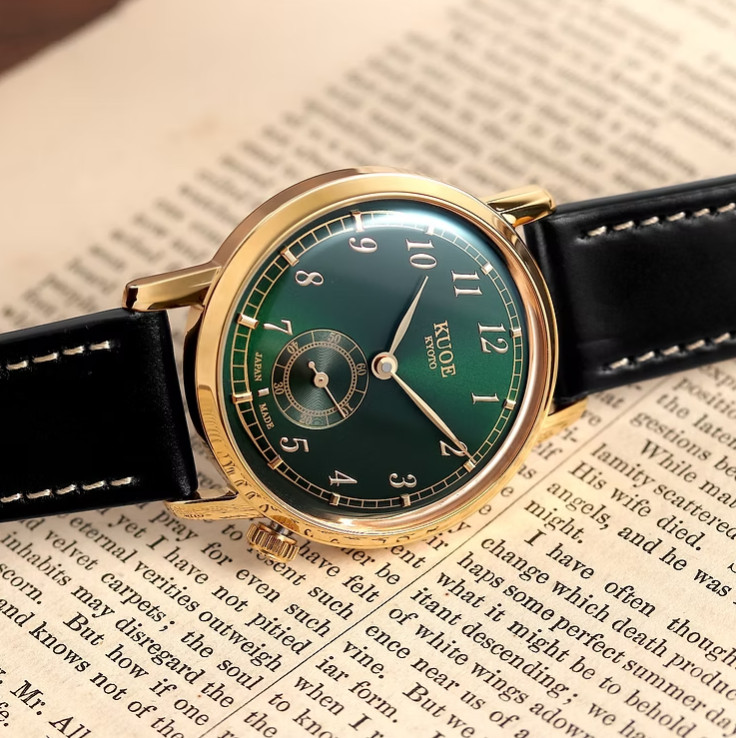 KUOE OLD SMITH 90-007 Automatic Small Seconds Green Dial 35mm Made in Japan