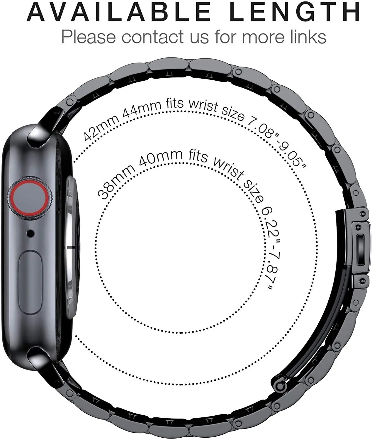 Stainless Steel Apple Watch Band 42 44 45mm For iWatch Series SE 8 7 6 5 4 3 2 1