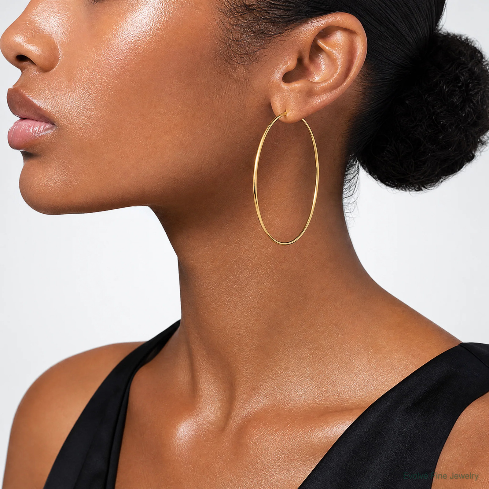 14K Yellow Gold 1.25mm Endless Hoop Earring