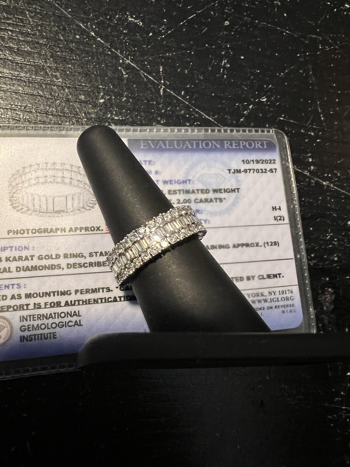 Approx.2.00 Carat Natural Diamond Stretchable Eternity Band Ring 14K White Gold