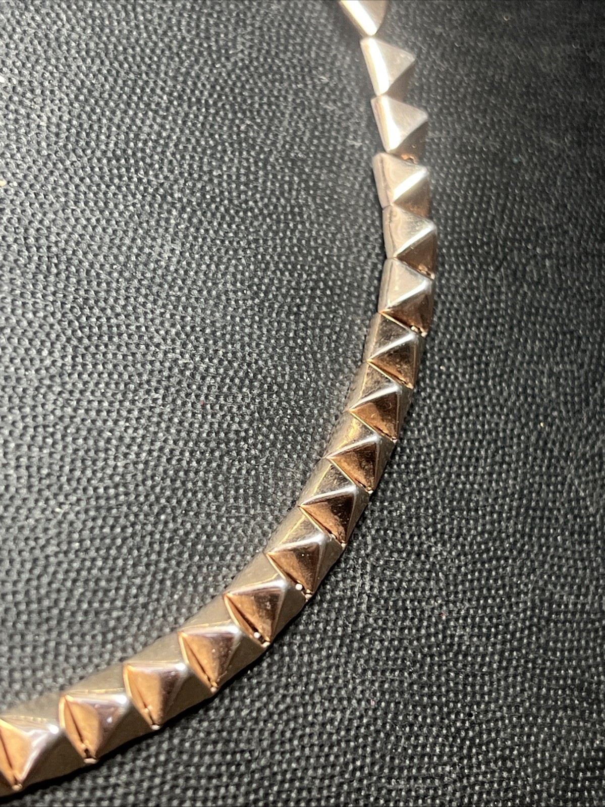 Eddie Borgo Pyramid Necklace – 12K Gold Plated, 17’ Signature Piece Retail 500$