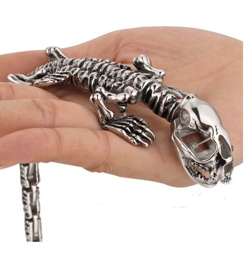 Pure Stainless steel sexy dragon skeleton Bracelet Biker Chain Gothic Men Gifts