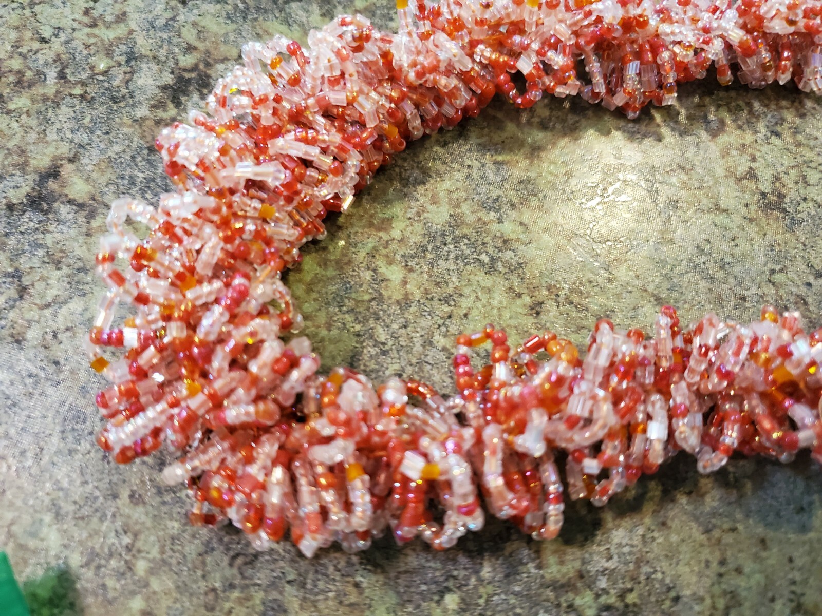 HSN HIMALAYAN GEMS Red & Crystal Small Bead Bracelet Necklace Earring Set NOS