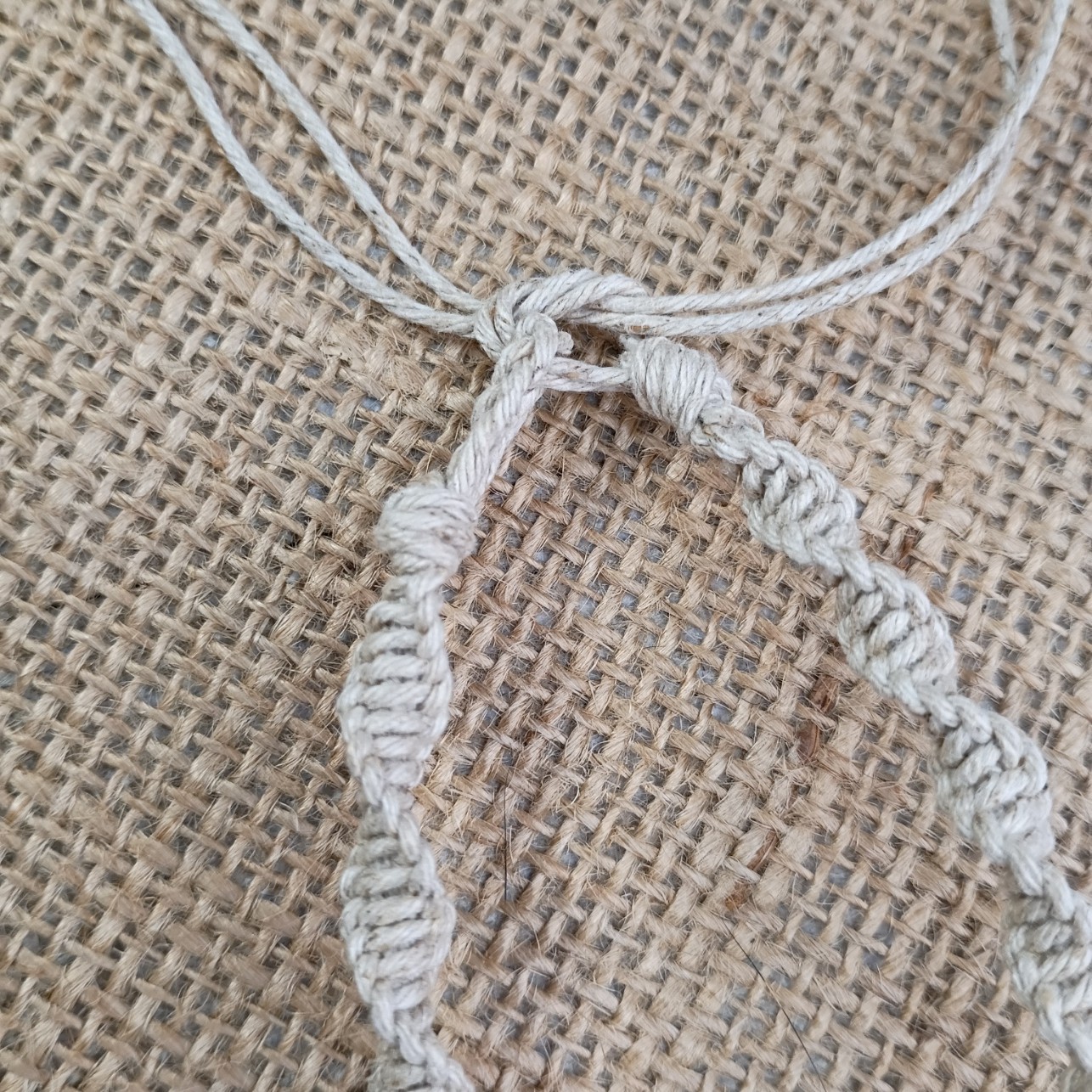 Natural Hemp Necklace w/ Jasper Star Charm & AB Beads, 16 -21 inch Ready to Ship