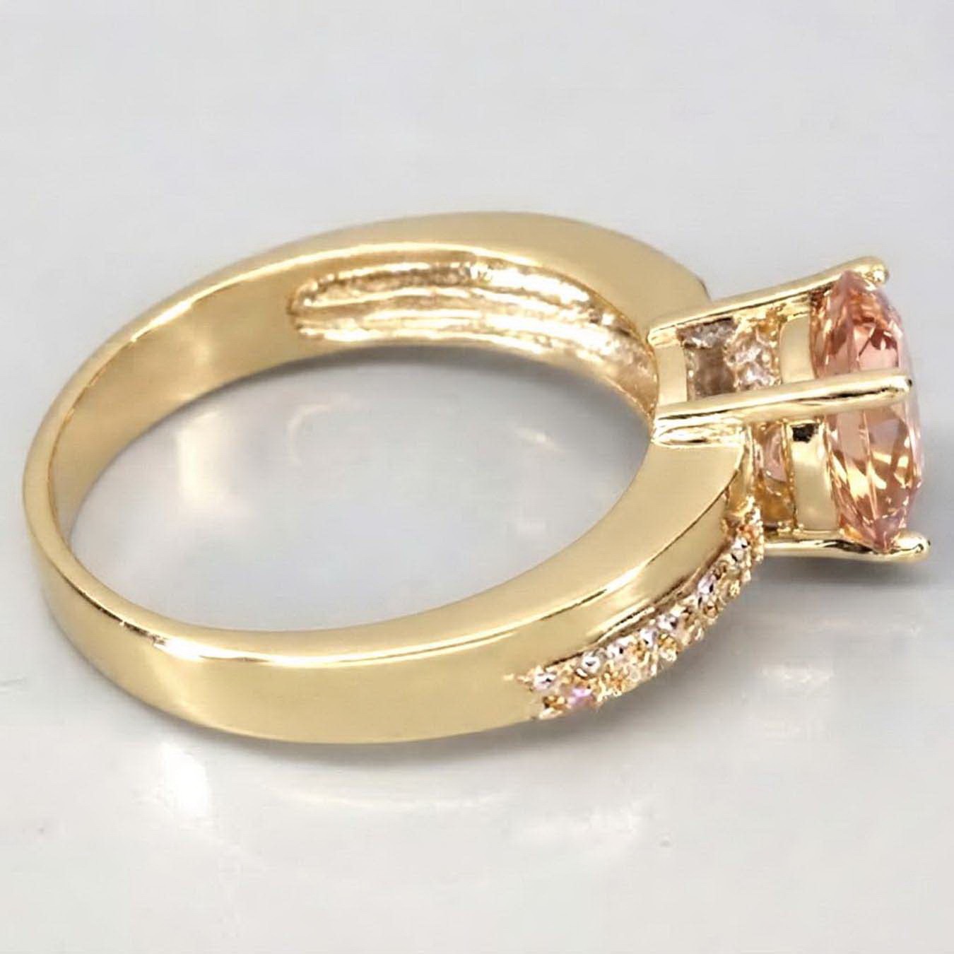 8.5 Natural imperial topaz Ring Silver Sterling Size 7 Free Resize Plated gold