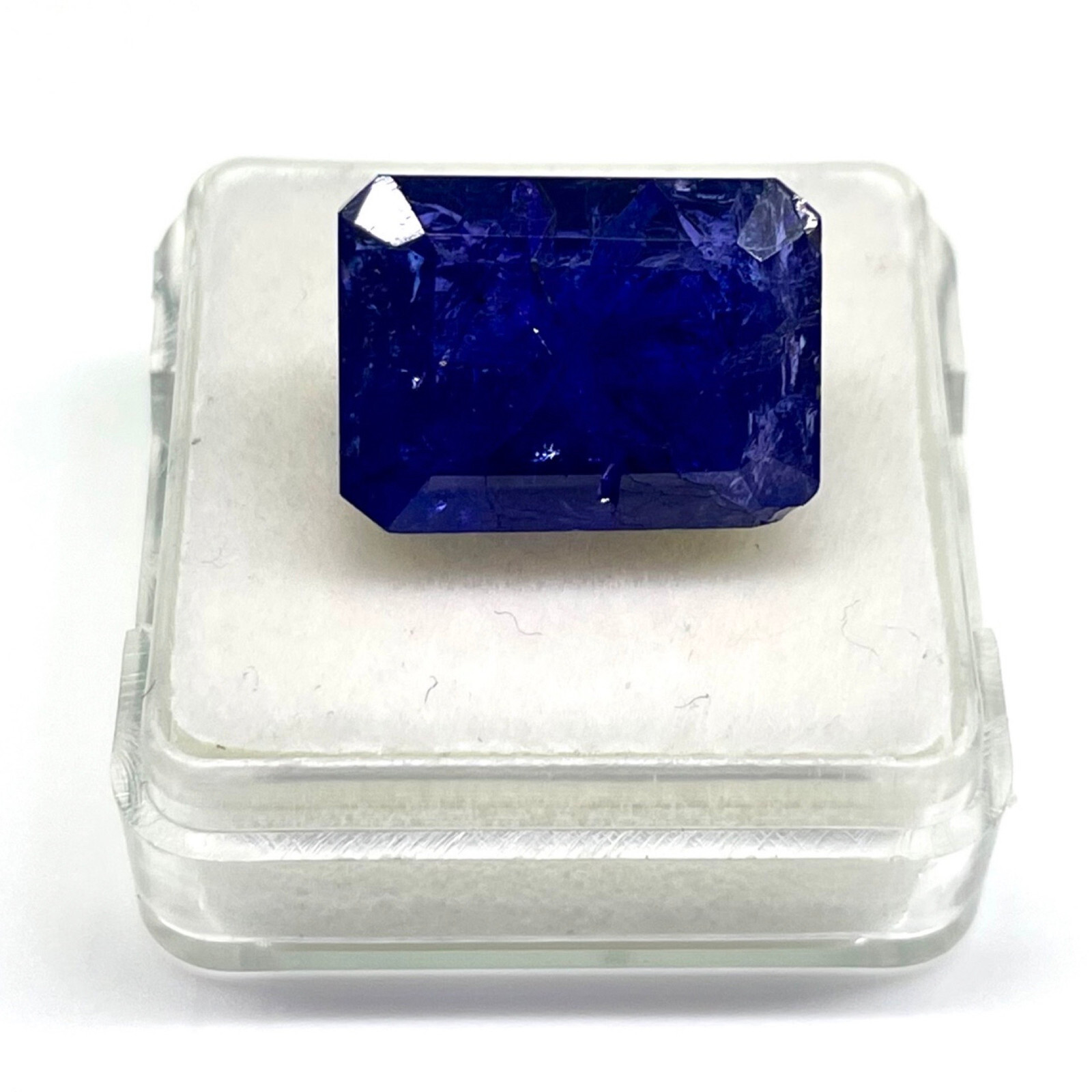 Certified 13.90 Cts Natural Tanzanite Emerald Cut Vibrant Blue A+ Loose Gemstone
